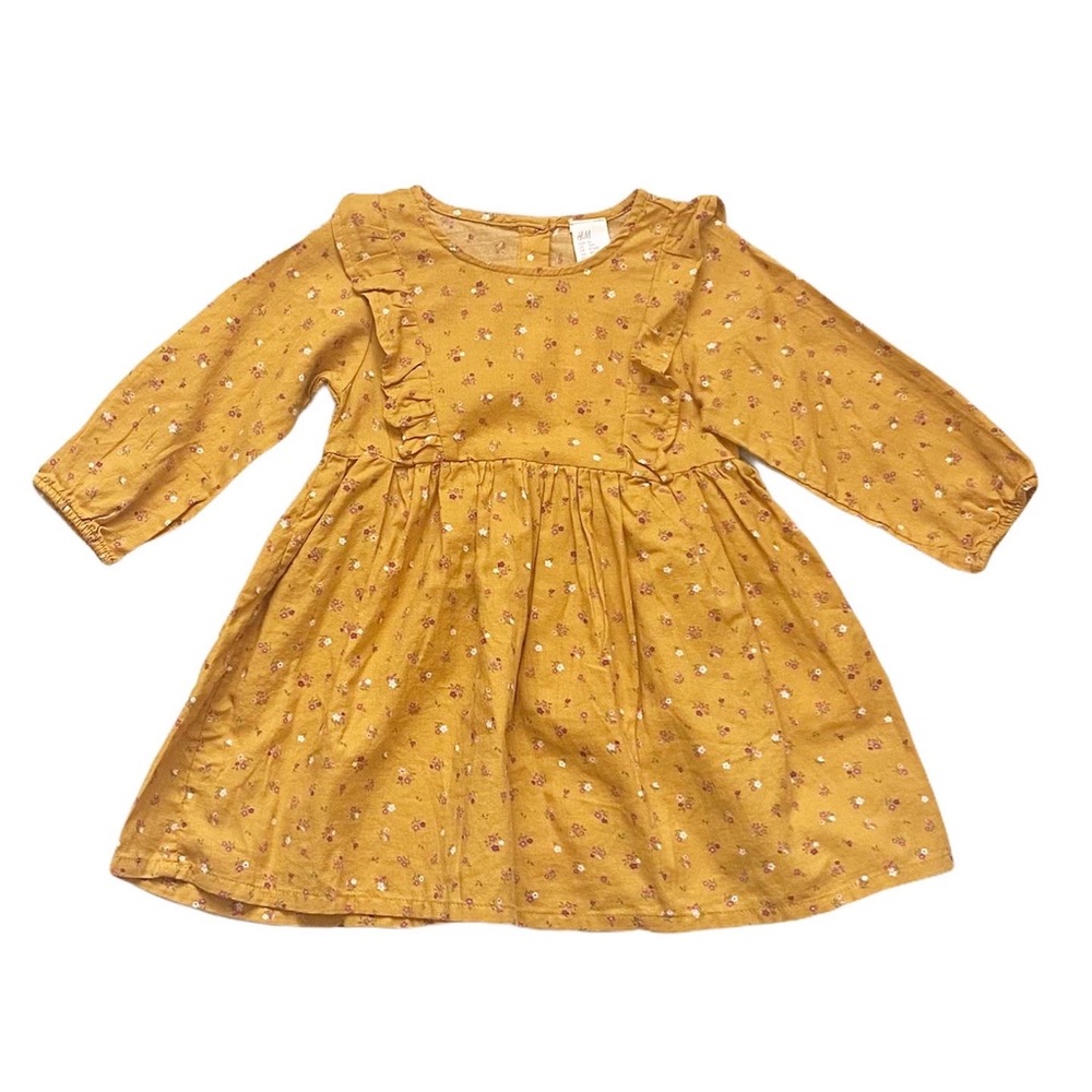 H&M floral long sleeved dress 9-12M NWT